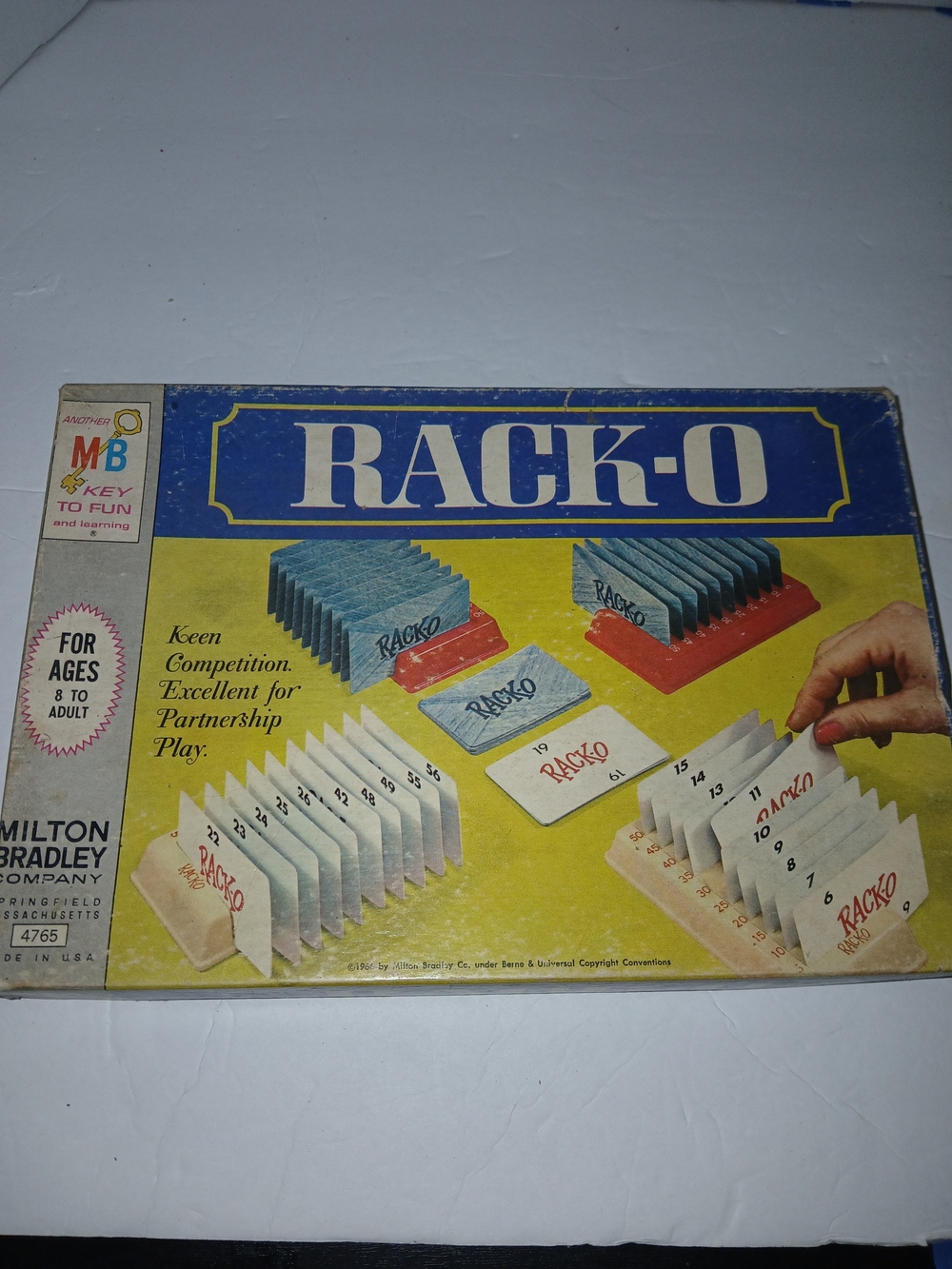 Milton Bradley Rack-O Classic Game Storage Box - Blue/Red